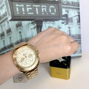 Fossil BQ2694 Privateer Sport Chronograph Gold-Tone Stainless Steel Watch